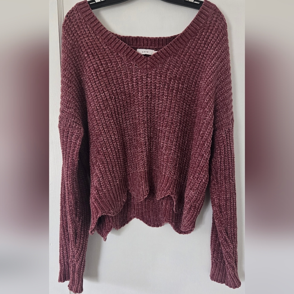 Lush V-Neck Knit Sweater